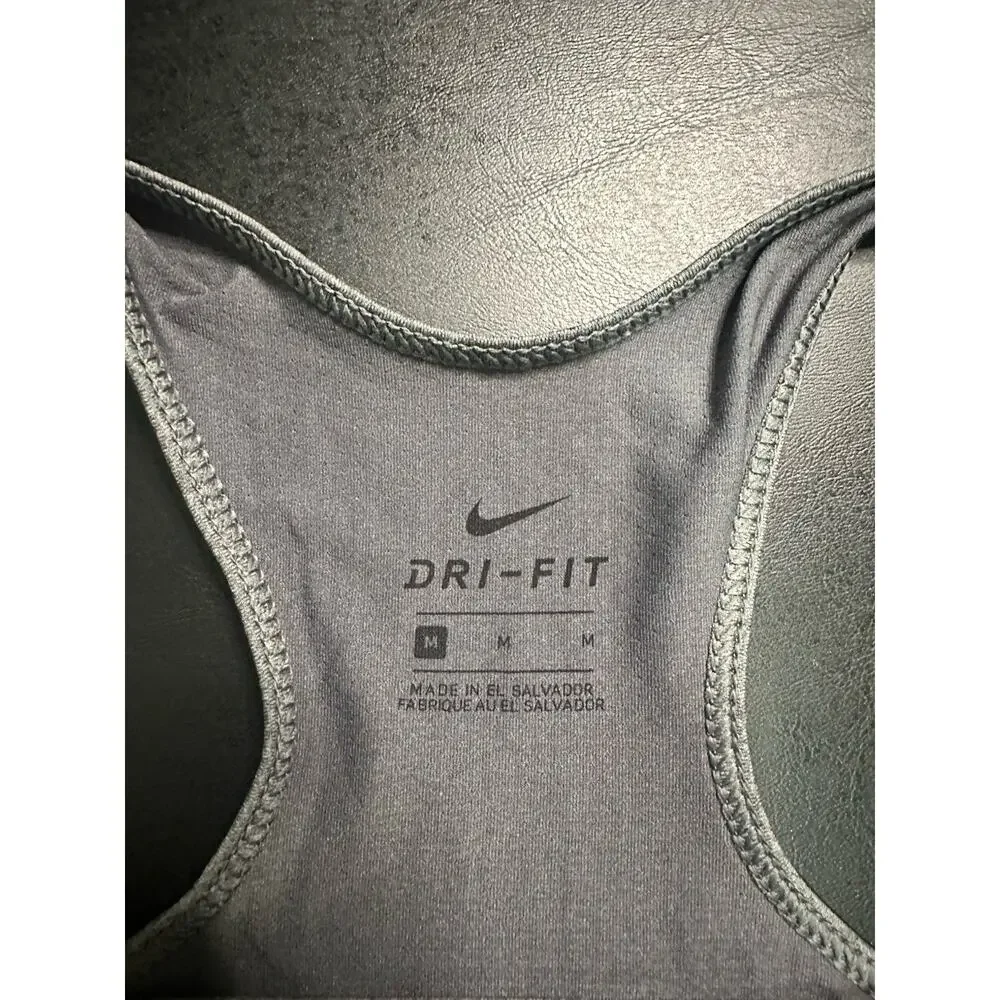 Nike Dri-FIT Women’s Medium Gray Racerback Athletic Workout Gym Tank Top